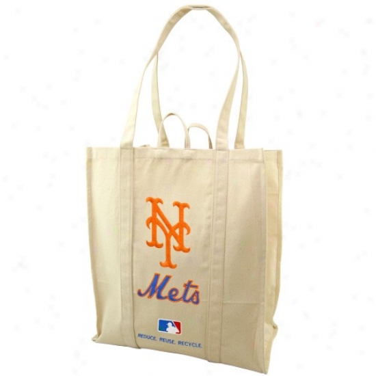 New York Mets Natural Resuable Organized Tote Bag