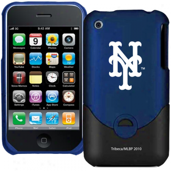 New York Mets Navy Blue Iphone 3g/3gs Duo Shell Case