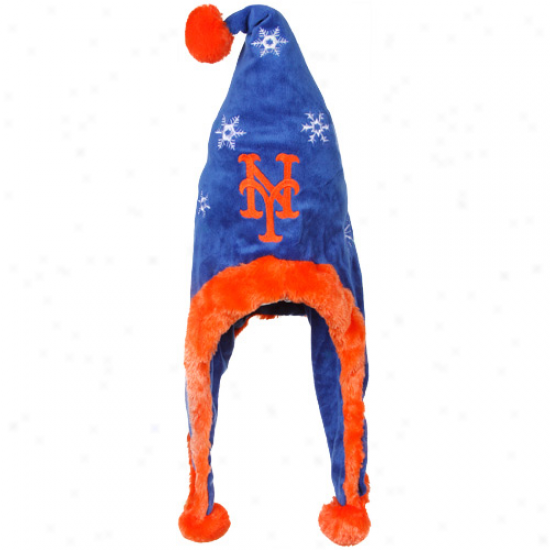 New York Mets Royal Blue Dangle Santa Hat