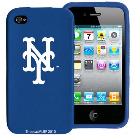 New York Mets Kingly Blue Silicone Iphone 4 Case