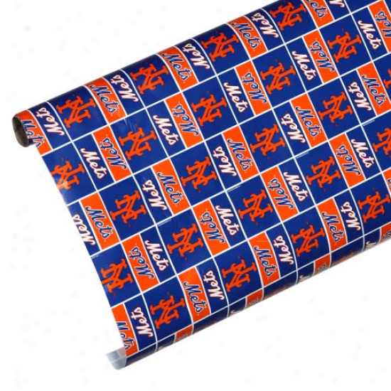 New York Mets Spirit Block Wrapping Paper