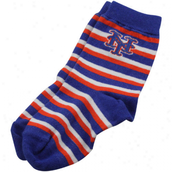 New York Mets Sport Wale Socks - Royal Blue/orange