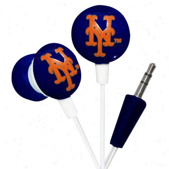 New York Mets Team Logo Earbuds