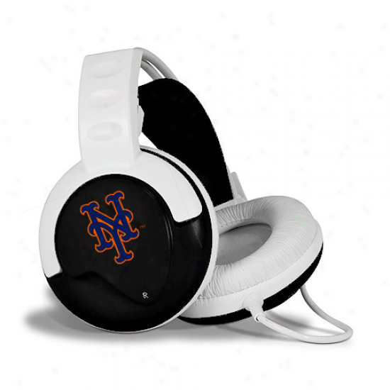 New York Mets White-black Fan Jams Over-ear Headphones