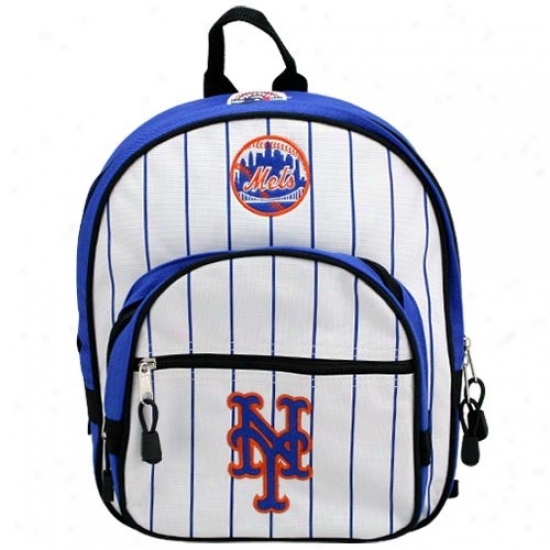 New York Mets Youth White Pinstripe Ewok Backpack