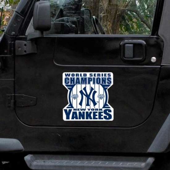 "new York Yankees 12"" 2009 World Seres Champions White Magnet"