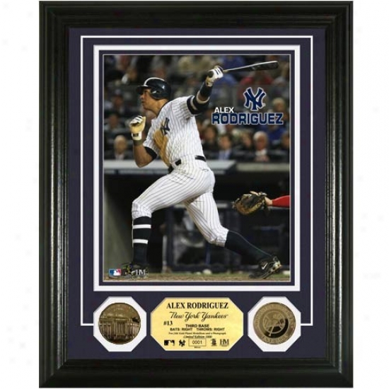 New York Yankees #13 Alx Rodriguez 24kt Gold Coin Pjoto Mint