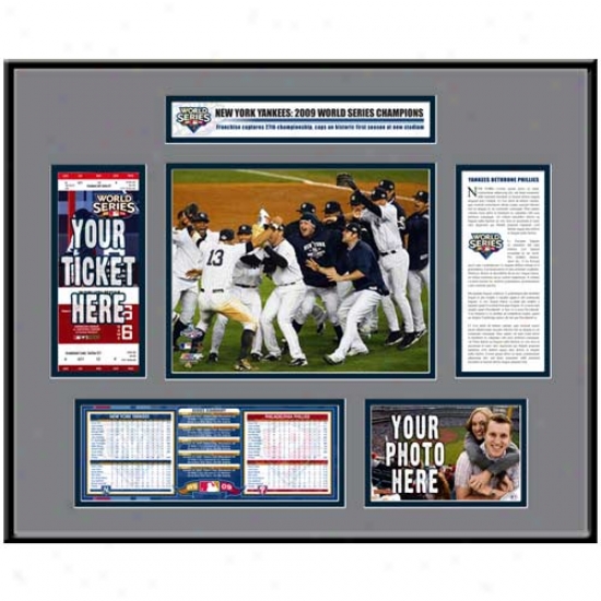 New York Yankees 2009 World Series Champions Ticket Frame