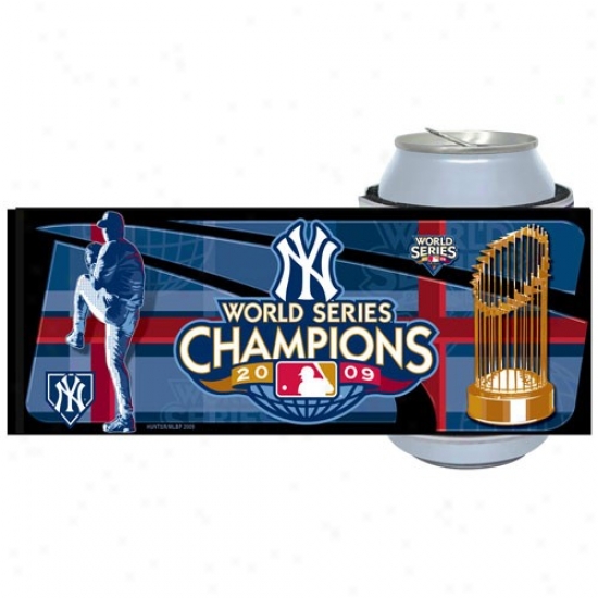 New York Yankees 2009 World Series Champiobs Navy Blue Slap Wrap Can Coolie