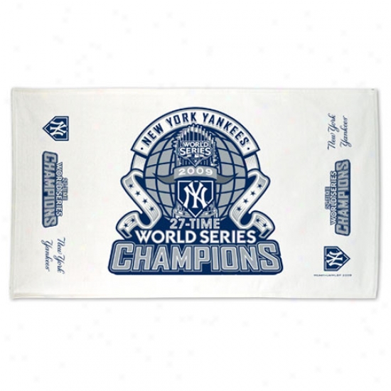 New York Yankees 2009 World Series Champions White Clubhouse Towel