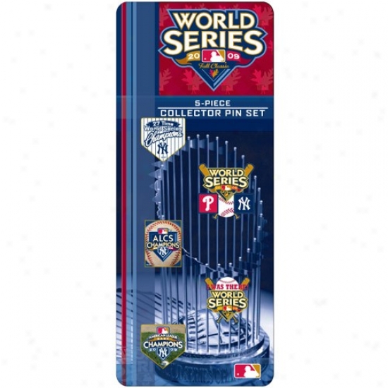 New York Yankees 2009 World Series Champions 5-pack Pin Set