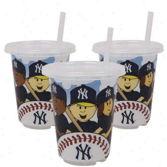 New York Yankees 3-pack 10oz. Sip N' Go Plastic Cups