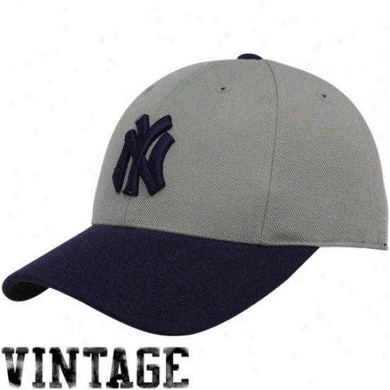 New York Yankees Gray-navy Blue 1911 Throwback Cooperstown Fitted Hat