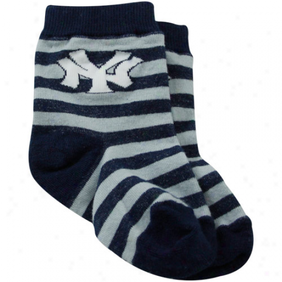 New York Yankees Infant Light Blue-navy Blue Block Socks
