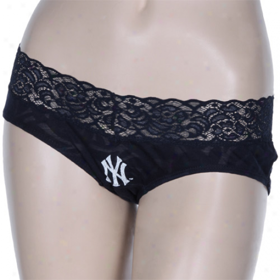 New York Yankees Ladies Navy Blue uBrnout Logo Panties