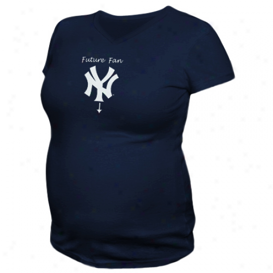 New York Yankees Ladies Navy Blue Future Agitate Maternity T-shirt