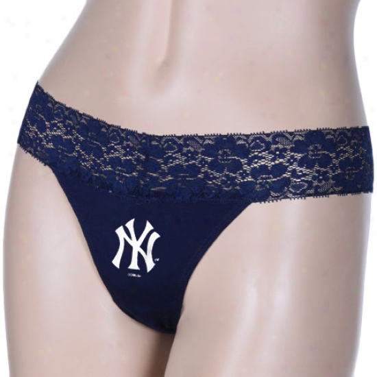 New York Yankees Ladies Navy Blue Super-soft Strap Underwear