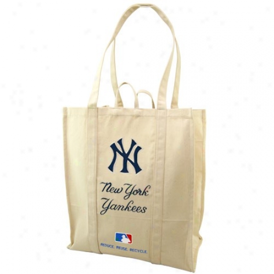 New York Yankees Natural Resuable Radical Tote Bag