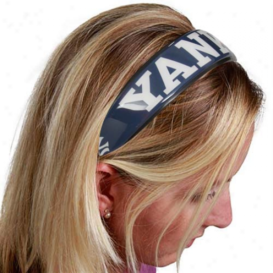 New York Yankees Navy Blue Large Domed Headband