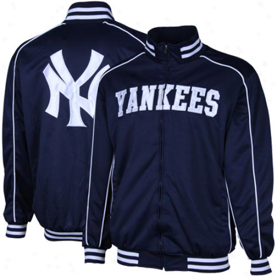 New York Yankees Navy Blue Spotlight Full Zip Track Jacket