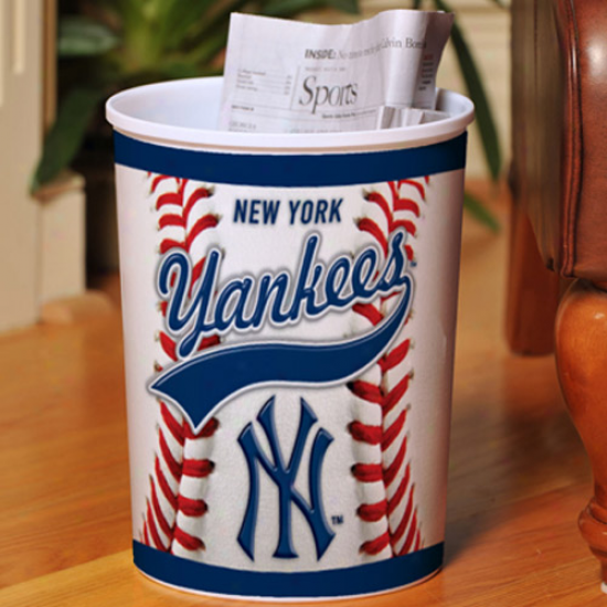 New York Yankees Plastic Baseball Wastebasket