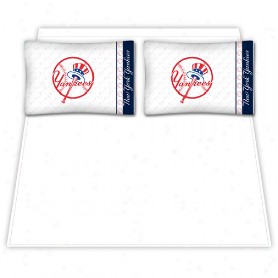 New York Yankees Queen Size Sheet Set -