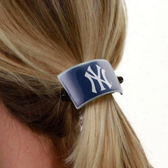 New York Yankees Team Logo Cuff Ponytail Holder