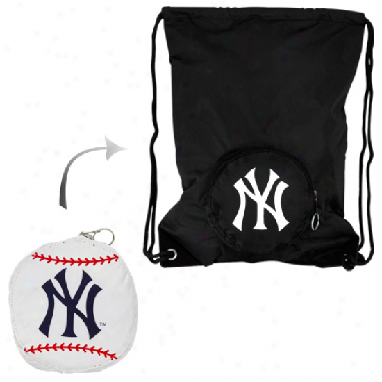 New York Yankees Tuck-away Collapsile Backsack - Black