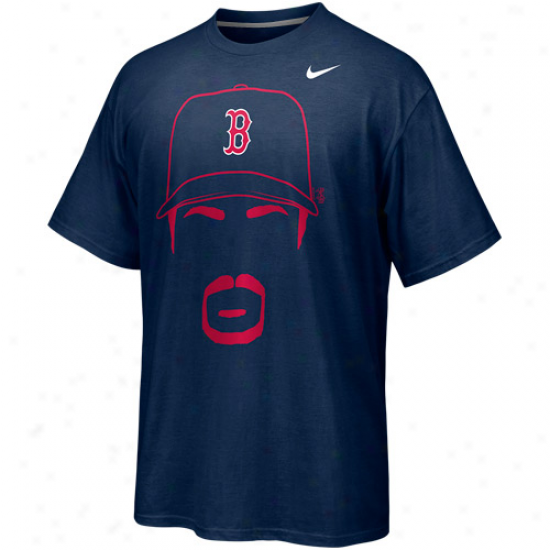 Nike Adrizn Gonzalez Boston Red Sox Hair-itage Player T-shirt - Navy Blue