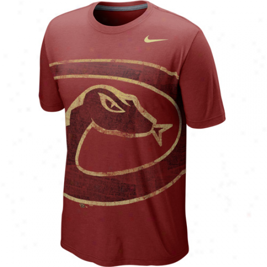 Nike Ariozna Diamonbdacks Big Logo Tri-blend T-shirt - Sedona Red