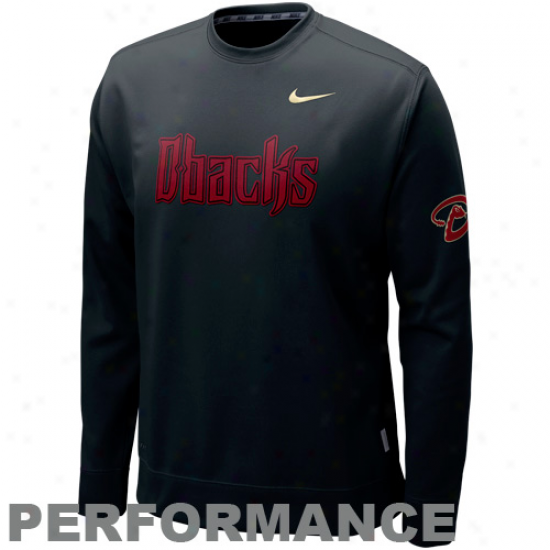 Nike Arizona Diamondbacks Black K.o. Performance Fleece Crew Sweatshirt