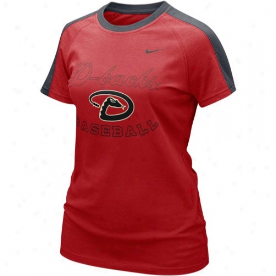 Nike Arizona Diamondbacks Ladies Sedona Red Center Field T-shirt