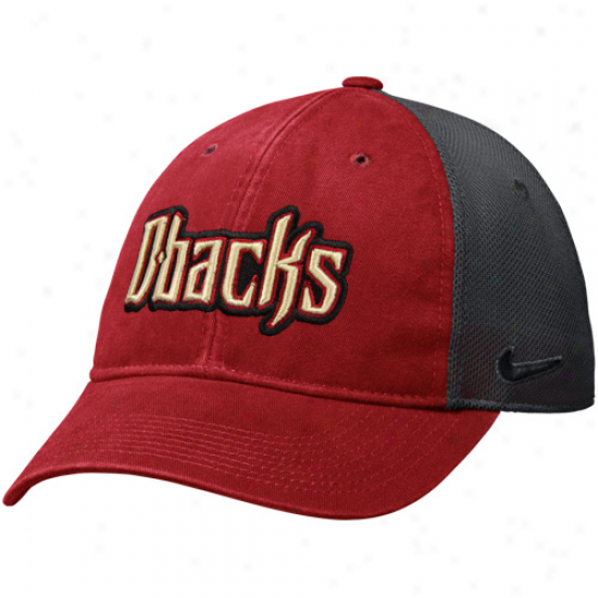 Nike Arizona Diamondbacks Legacy 91 Swoosh Flex Fit Hat - Sedona Red