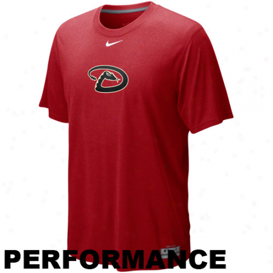 Nike Arizona Diamndbacks Sedona Red Dri-fit Logo Legend Performance T-shirt