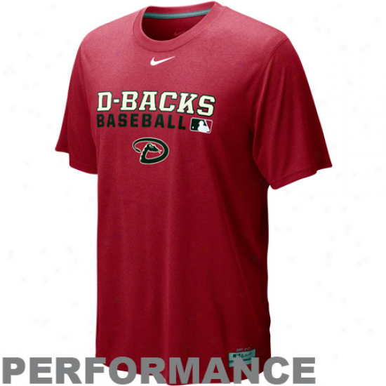 Nike Arizona Diamondbacks Sedona Red Dri-fit Team Issue Legend Performance T-shirt