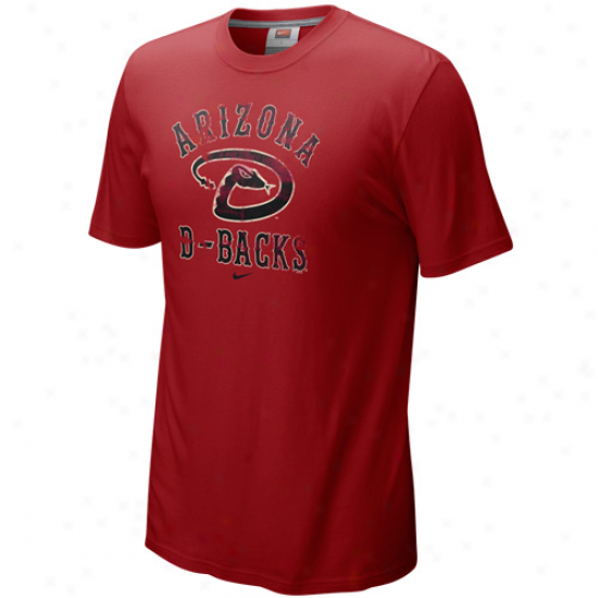 Nike Arizona Diamondbacks Sedona Red Slidepiece Tru-blend T-shirt