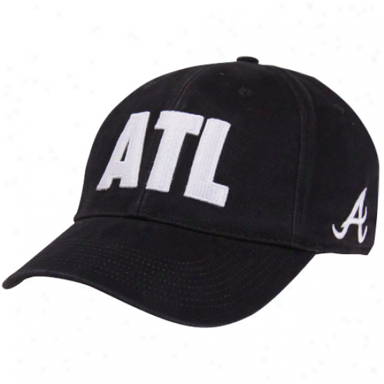 Nike Atlanta Braves Alpha Flex Fit Hat - Navy Blue