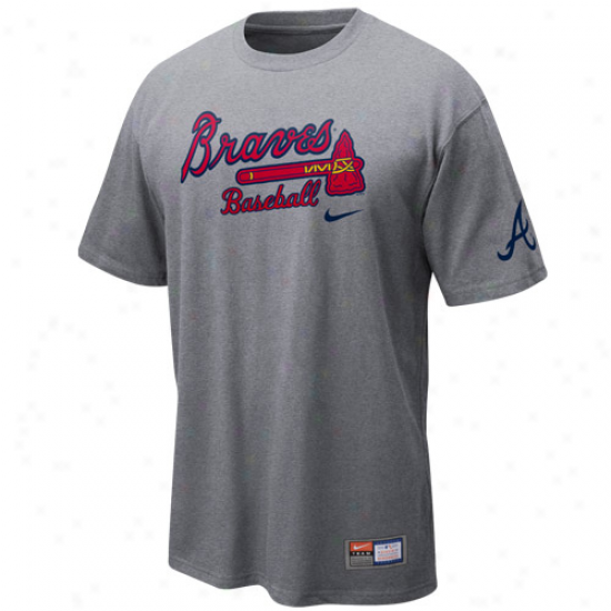 Nike Atlanta Braves Ash 2011 Mlb Practice T-shirt