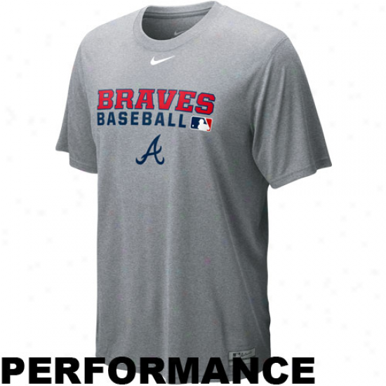 Nike Atlanta Braves Ash Team Issue Legnd Performance T-shirt