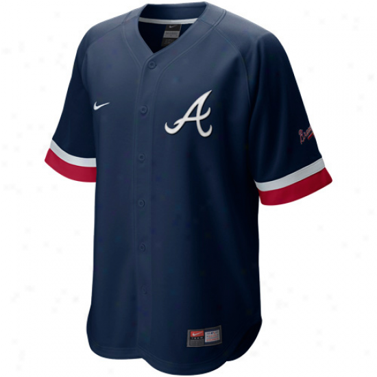 Nike Atlanta Braves Baseball Fan Jersey - Navy Blue