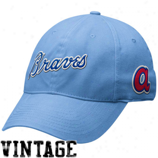 Nike Atlanta Braves Light Blue Legacy 9 Washed Cooperstown Swoosh Flex Fit Hat