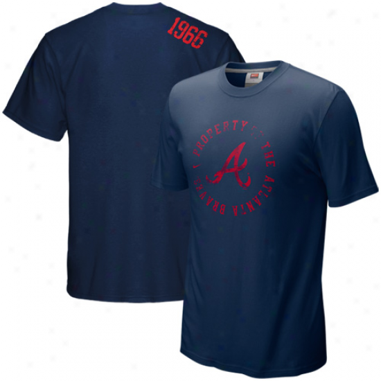 Nike Atlanta Braves Navy Blue Afound The Horn T-shirt