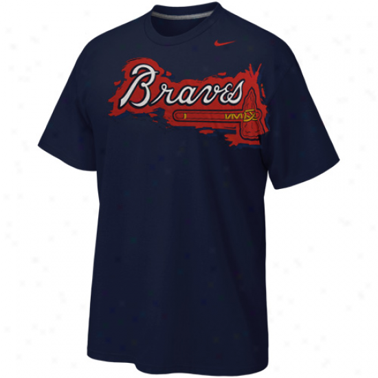 Nike Atlanta Braves Navy Blue Soul T-shirt