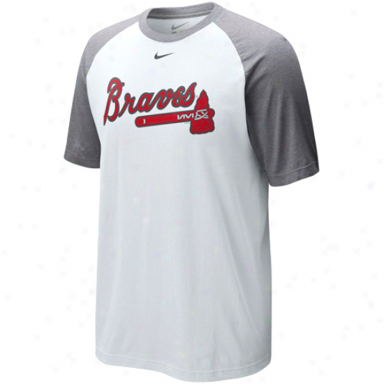 Nike Atlanta Braves White Cup Of Coffee Raglan T-shirt