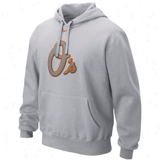 Nike Baltimore Orioles Ash Cup Of Coffee Hoody Sweatshirt