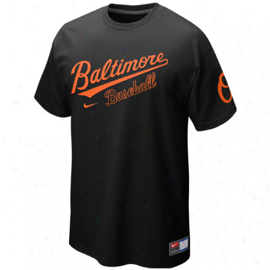 Nike Baltimore Orioles Away Practice T-shirt - Black