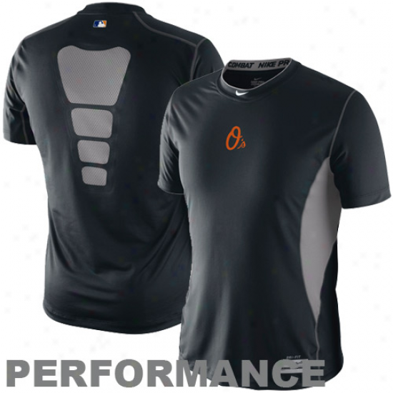 Nike Baltimore Orioles Black Pro Combat Hypercool Performance Top