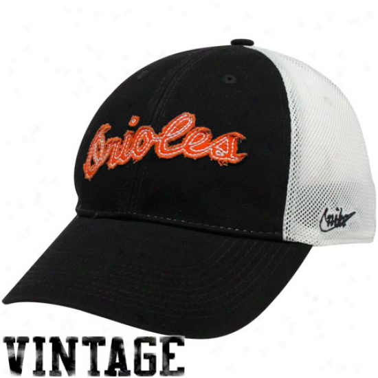 Nike Baltimore Orioles Black-white Cooperstown Legacy 91 Vintage Mesh Back Flex Fit Cardinal's office