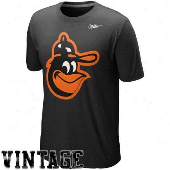 Nike Baltimore Orioles Cooperstown Blended Logo Tri-blend T-shirt - Charcoal