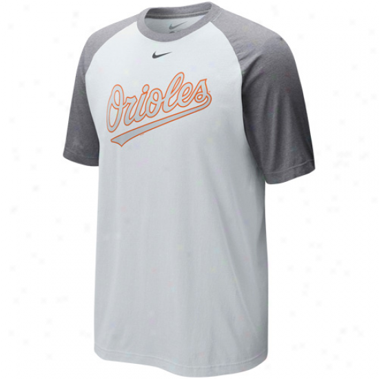 Nike Baltimore Orioles Cup Of Coffee Raglan T-shirt - White-ash